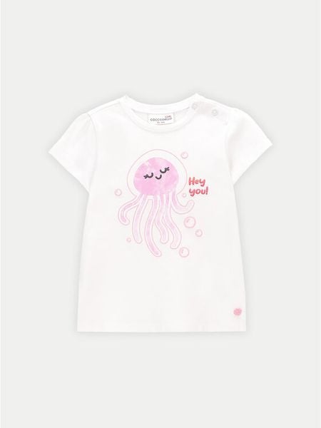 Coccodrillo T-Shirt WC4143201OWN Biały Regular Fit. Białe koszulki dziewczęce COCCODRILLO, bez wzorów, z bawełny, bez ramiączek. Za 24.99 zł.