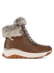 Rieker Revolution Lifestyle Botki W0063-22 Brązowy. Brązowe botki damskie Rieker Revolution Lifestyle, ze skóry, bez obcasa, na płaskiej podeszwie, bez zapięcia. Za 398.99 zł.