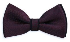 Fioletowa Elegancka Mucha z Granatowym Podbiciem -EM Men's Accessories- Męska, w Drobny Wzór. Niebieskie krawaty i muchy męskie Em men's accessories, bez wzorów, eleganckie. Za 49.99 zł.