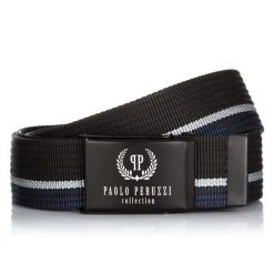 Pasek męski parciany Paolo Peruzzi PW-16-115 cm. Szare paski męskie bez wzorów. Za 34.00 zł.