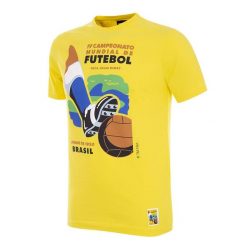 Koszulka dla dorosłych - Emblema Campeonato do Mundo Brasil 1950 - Żółty. Żółte t-shirty sportowe męskie COPA FOOTBALL, xl, bez ramiączek, do piłki nożnej. Za 211.98 zł.
