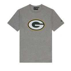 T-Shirt NFL Greenbay Packers New Era Logo Gris. Szare t-shirty męskie New Era, m, bez wzorów, z bawełny, bez kołnierzyka. Za 174.00 zł.