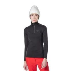 Koszulka termoaktywna Rossignol W Classique 1/2 Zip. Czarne bielizna termoaktywna damska Rossignol, xl, z materiału, bez kołnierzyka, bez ramiączek. Za 289.99 zł.