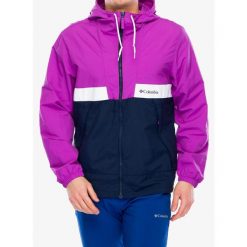 Kurtka przeciwwiatrowa męska Columbia Spire Valley Hooded Windbreaker. Czerwone kurtki męskie Columbia, m, bez wzorów, z softshellu, sportowe, bez kaptura. Za 230.99 zł.