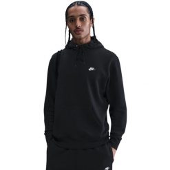 Bluza męska Nike Club BB czarna. Czarne bluzy z kapturem męskie Nike, m, z bawełny. Za 259.99 zł.