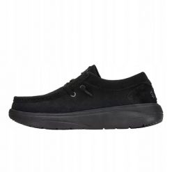 HEYDUDE Damskie Mokasyny Wendy Comf Suede. Czarne mokasyny damskie Hey dude, z materiału. Za 419.00 zł.