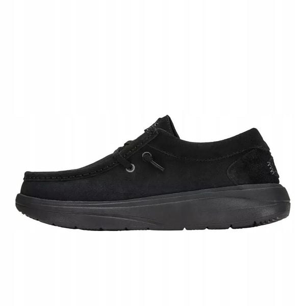 HEYDUDE Damskie Mokasyny Wendy Comf Suede. Czarne mokasyny damskie Hey dude, z materiału. Za 419.00 zł.