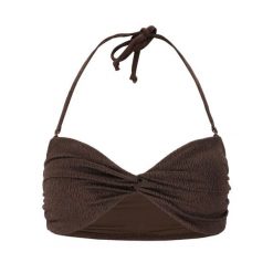 Damski top do kostiumu kąpielowego Athlecia Larinie. Brązowe bikini damskie Athlecia, bez wzorów. Za 168.50 zł.