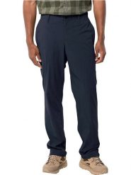 Jack Wolfskin Spodnie chino "Desert" w kolorze granatowym rozmiar: 54. Niebieskie spodnie materiałowe męskie Jack Wolfskin, bez wzorów. Za 188.85 zł.