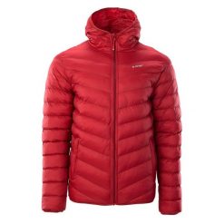 Kurtka Ocieplana Męska Pikowanie Salrin. Czerwone kurtki męskie Hi-tec, m, bez wzorów, z puchu, sportowe, bez kaptura. Za 201.99 zł.
