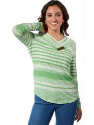 WITT WEIDEN Koszulka w kolorze zielono-białym rozmiar: 46. Zielone bluzki damskie WITT WEIDEN, bez wzorów, bez kołnierzyka, bez ramiączek. Za 56.99 zł.