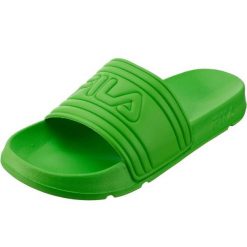 Klapki basenowe damskie Fila Morro Bay sportowe. Zielone klapki damskie Fila, bez wzorów, bez obcasa. Za 114.00 zł.