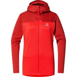 Bluza techniczna damska ROC Flash Mid Hood. Czerwone bluzy bez kaptura damskie Haglöfs. Za 520.00 zł.