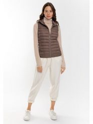 Northwood Kamizelka pikowana "Vars" w kolorze szarobrązowym rozmiar: M. Brązowe kamizelki damskie Northwood, m. Za 148.26 zł.