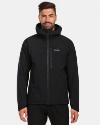 Kurtka outdoor Kilpi Olvera-M męska czarna. Czarne kurtki męskie Kilpi, l, bez wzorów, z materiału, z kapturem. Za 511.00 zł.