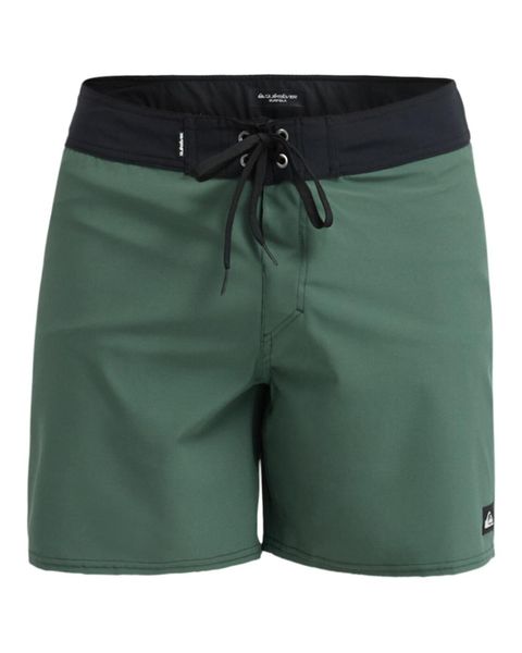 Spodenki boardshort dla Mężczyzn SURFSILK KAIMANA 16" Zielony. Zielone kąpielówki męskie Quiksilver, l, bez wzorów, z elastanu, do pływania. Za 219.99 zł.