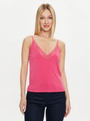 Vero Moda Top Imila 10307232 Różowy Regular Fit. Czerwone topy damskie Vero Moda, s, bez wzorów, z syntetyku, bez kołnierzyka. Za 109.99 zł.