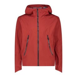 Kurtka nieprzemakalna z stałym kapturem CMP. Brązowe kurtki męskie CMP, bez wzorów, sportowe. Za 401.10 zł.