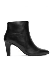 Gino Rossi Botki EO-SARA-121926 Czarny. Czarne botki damskie Gino Rossi, ze skóry, bez obcasa, na słupku, bez zapięcia. Za 429.99 zł.