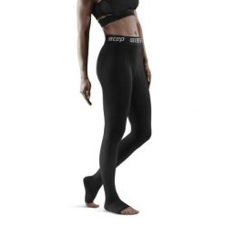 Długie spodnie kompresyjne regeneracyjne CEP damskie. Czarne spodnie sportowe damskie CEP, l, z elastanu, do biegania. Za 449.00 zł.