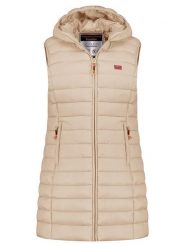 Geographical Norway Kamizelka pikowana "Vatikolor" w kolorze beżowym rozmiar: XXL. Brązowe kamizelki damskie Geographical Norway, xxl. Za 182.72 zł.