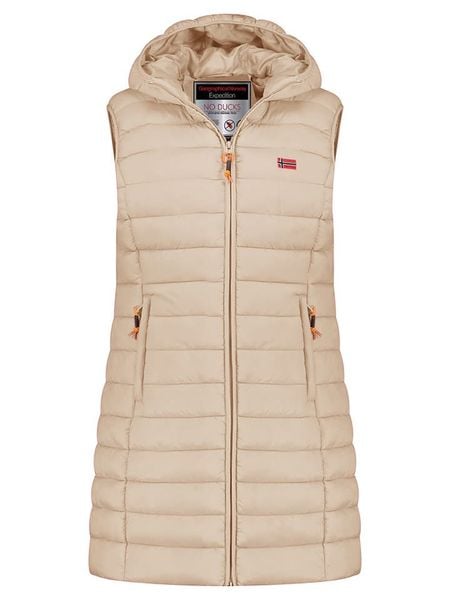 Geographical Norway Kamizelka pikowana "Vatikolor" w kolorze beżowym rozmiar: XXL. Brązowe kamizelki damskie Geographical Norway, xxl. Za 160.96 zł.
