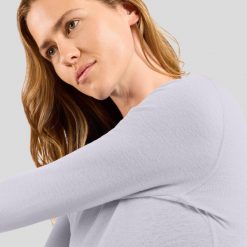 Bielizna termoaktywna z długim rękawem Odlo BL TOP crew neck l/s ACTIVE WARM. Szara bielizna termoaktywna damska Odlo, l, bez wzorów, z materiału. Za 189.99 zł.