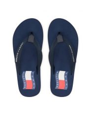 Tommy Hilfiger Klapki T3X8-34408-0058 Niebieski. Niebieskie torby sportowe damskie Tommy Hilfiger, ze skóry. Za 118.99 zł.