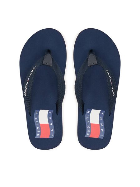 Tommy Hilfiger Klapki T3X8-34408-0058 Niebieski. Niebieskie torby sportowe damskie Tommy Hilfiger, ze skóry. Za 118.99 zł.