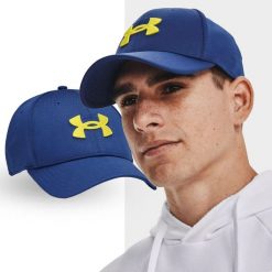 Czapka z daszkiem męska Under Armour Blitzing Cap. Niebieskie czapki męskie Under Armour, bez wzorów, sportowe. W wyprzedaży za 90.30 zł.