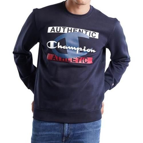 Bluza sportowa męska Champion Crewneck Sweatshirt. Fioletowe bluzy sportowe męskie CHAMPION, bez wzorów, sportowe, bez kołnierzyka, bez ramiączek. Za 117.61 zł.