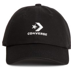 Czapka z daszkiem CONVERSE - 10008477-A01 001. Czarne czapki męskie Converse, bez wzorów, z bawełny. Za 99.00 zł.