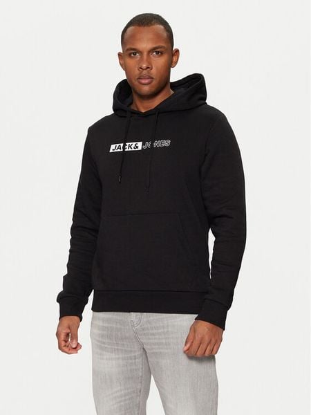 Jack & Jones Bluza 12233599 Czarny Regular Fit. Czarne bluzy bez kaptura męskie Jack & Jones, l, z syntetyku. Za 169.99 zł.