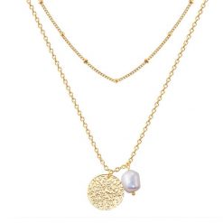 Valero Pearls Stal nierdzewna Perła hodowlana słodkowodna Naszyjniki 1 ct Damski. Białe naszyjniki damskie Valero Pearls, pozłacane. Za 229.99 zł.