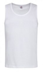 Biały Bawełniany T-Shirt (TANK TOP) Męski Bez Nadruku -STEDMAN- Koszulka, Bez Rękawów, Bezrękawnik. Białe t-shirty męskie Stedman, m, bez wzorów, z bawełny, bez kołnierzyka. Za 49.00 zł.