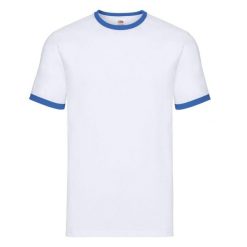 T-shirt Męski Ringer. Białe t-shirty męskie Fruit of the Loom, m, bez wzorów, bez kołnierzyka. Za 41.99 zł.