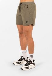 Colton Szorty - zielony. Zielone szorty męskie GORILLA WEAR, bez wzorów, z nylonu. Za 214.00 zł.