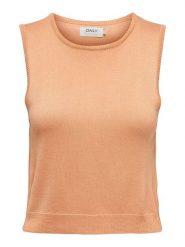 ONLY Top "Vilma" w kolorze pomarańczowym rozmiar: L. Pomarańczowe topy damskie Only, l, bez wzorów, bez kołnierzyka. Za 32.90 zł.