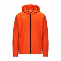 Kurtka z dresu Kappa Grevolo. Brązowe kurtki męskie Kappa, bez wzorów, z dresówki, sportowe, bez kaptura. Za 285.50 zł.