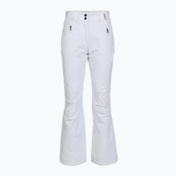 Spodnie narciarskie damskie EA7 Emporio Armani Ski Cortina Toray. Białe spodnie materiałowe damskie EA7 Emporio Armani, bez wzorów, z elastanu. Za 1,139.00 zł.