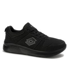Buty męskie sportowe Lotto SOBRIO OC. Czarne buty sportowe na co dzień męskie Lotto, z jeansu, bez zapięcia, trekkingowe. Za 129.00 zł.