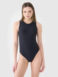 BODY DAMSKIE 4F SPORTOWE Z WYCIĘCEM NA PLECACH CZARNY. Czarne body damskie 4f, bez wzorów, z bawełny. Za 81.75 zł.