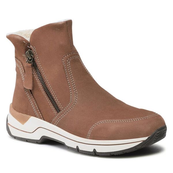 Botki Go Soft. Brązowe botki damskie GO SOFT, bez obcasa, na płaskiej podeszwie, bez zapięcia. Za 269.99 zł.