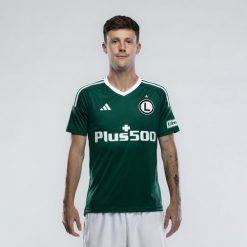 Koszulka piłkarska adidas Legia Warszawa 23/24. Zielone t-shirty sportowe męskie Adidas, xl, z materiału, bez ramiączek, do piłki nożnej. Za 239.99 zł.