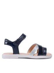 Geox Sandały J S. Karly G.D J5235D 002BJ C4002 M Granatowy. Niebieskie sandały dziewczęce Geox, ze skóry, bez zapięcia. Za 109.99 zł.