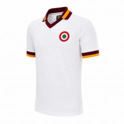 AS Roma Wyjazdowa 1980 - 81 - Koszulka Piłkarska Retro - Biała – COPA Football. Białe t-shirty sportowe męskie COPA FOOTBALL, xl, z bawełny, bez ramiączek, do piłki nożnej. Za 343.78 zł.