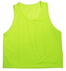 Koszulka rozróżniająca 130/155 cm. Zielone topy sportowe damskie KUBISPORT, l, bez wzorów, z materiału, bez ramiączek. Za 16.00 zł.
