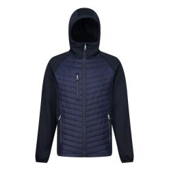 Męska Pikowana Kurtka Hybrydowa Navigate. Niebieskie kurtki męskie Regatta, m, bez wzorów, z materiału, z kapturem. Za 195.99 zł.