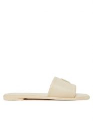 Tommy Hilfiger Klapki Th Logo Hardware Leather Mule FW0FW08806 Écru. Klapki damskie Tommy Hilfiger, bez wzorów, ze skóry, bez obcasa. Za 249.99 zł.
