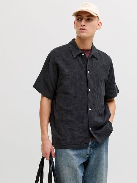 Jack & Jones Koszula "Ornantucket" w kolorze czarnym rozmiar: M. Czarne koszule męskie Jack & Jones, m, bez wzorów, z bawełny, bez kołnierzyka, bez ramiączek. Za 59.95 zł.